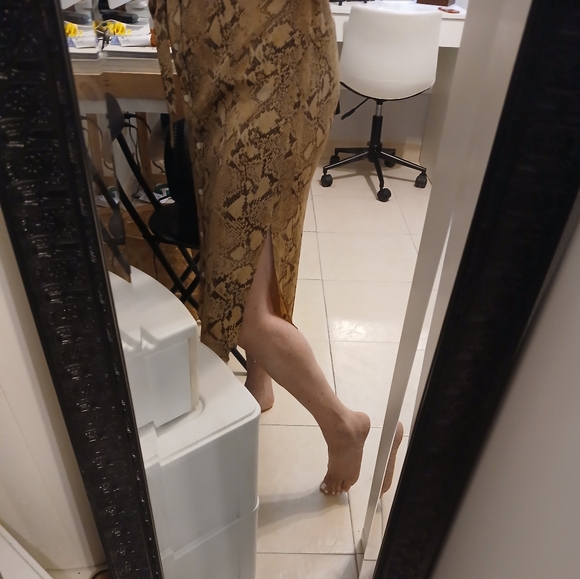 Beautiful Silk Snake Print Button Down Never wore Brand New! - Picture 5 of 12